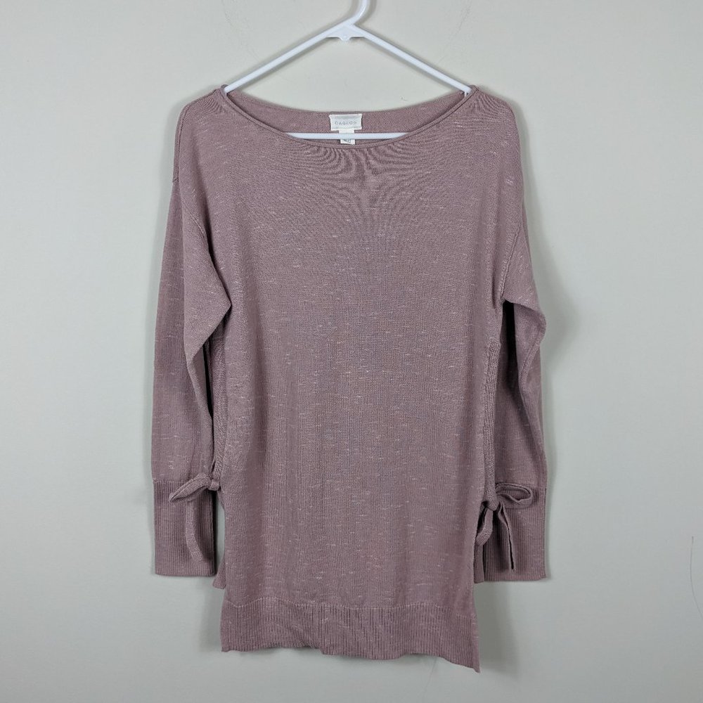 Caslon Long Sleeve Tunic Sweater with Side Ties